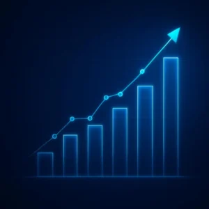 Contabilidad Inteligente de Contalium: Gráfico de crecimiento de negocio y toma de decisiones estratégicas.
