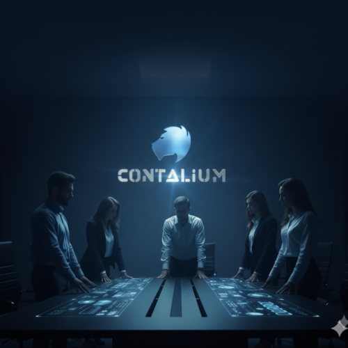 Equipo de Contalium en mesa de datos. Beneficios de software: productividad, automatización y decisiones con datos reales.